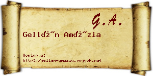 Gellén Amázia névjegykártya
